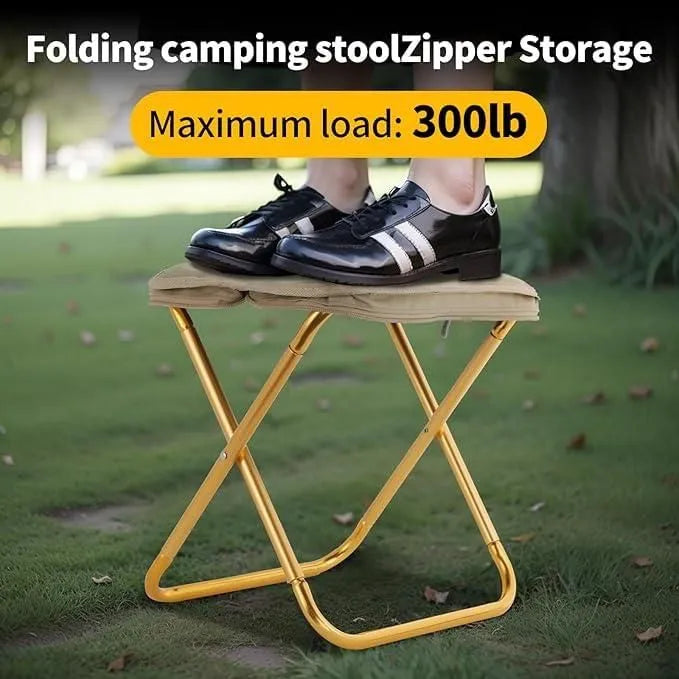 Portable Folding Stool With Pouch