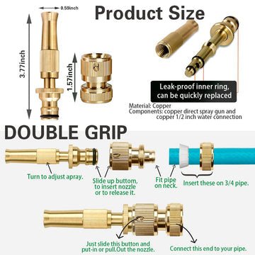 HIGH PRESSURE WATER | ADJUSTABLE BRASS NOZZLE