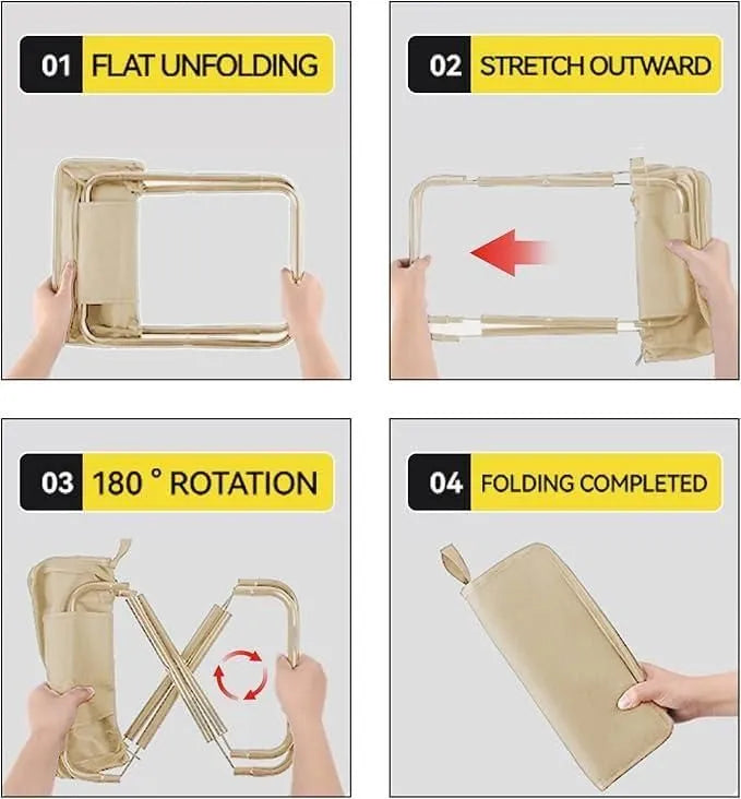 Portable Folding Stool With Pouch
