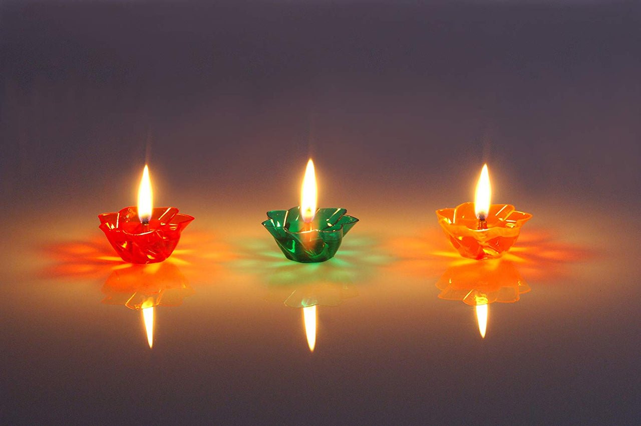 3D REFLECTIVE DIYA 24 PCS SET FOR DIWALI- Festival Diwali Decor