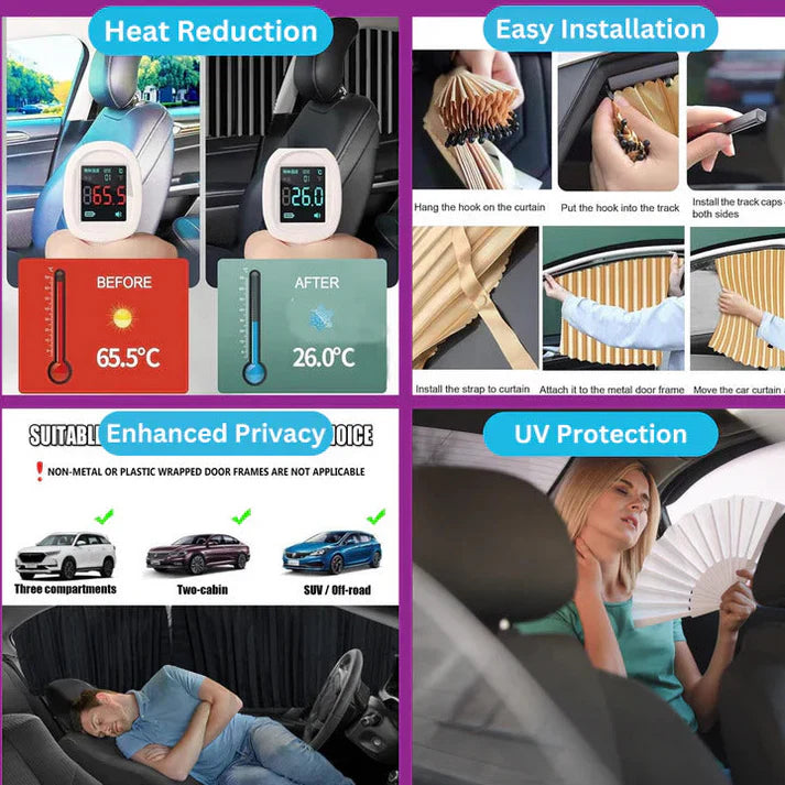 Magnetic Car Curtains For All Car Windows