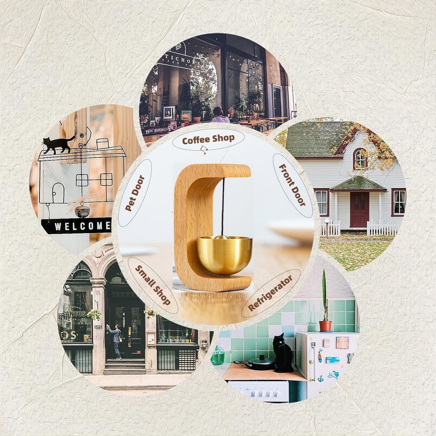 Magnetic Wooden Doorbell