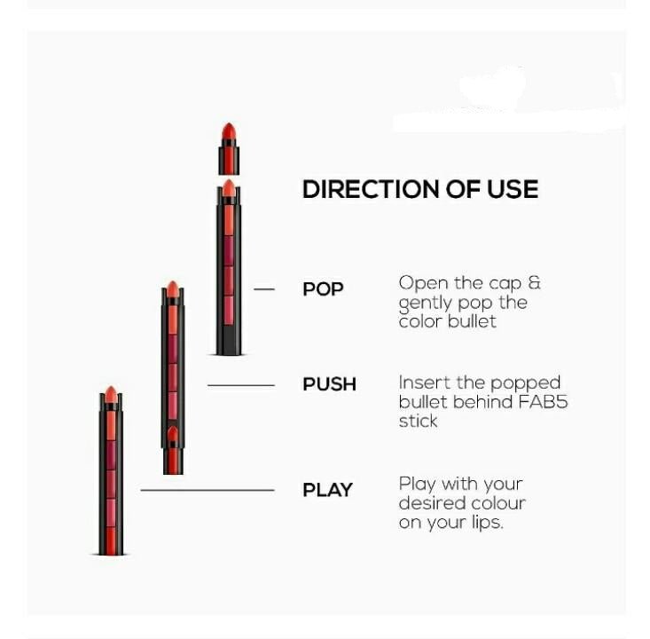 ZEAL4DEALS (5 IN 1 LIPSTICK) THE FAB-10-COMBO 33%0FF