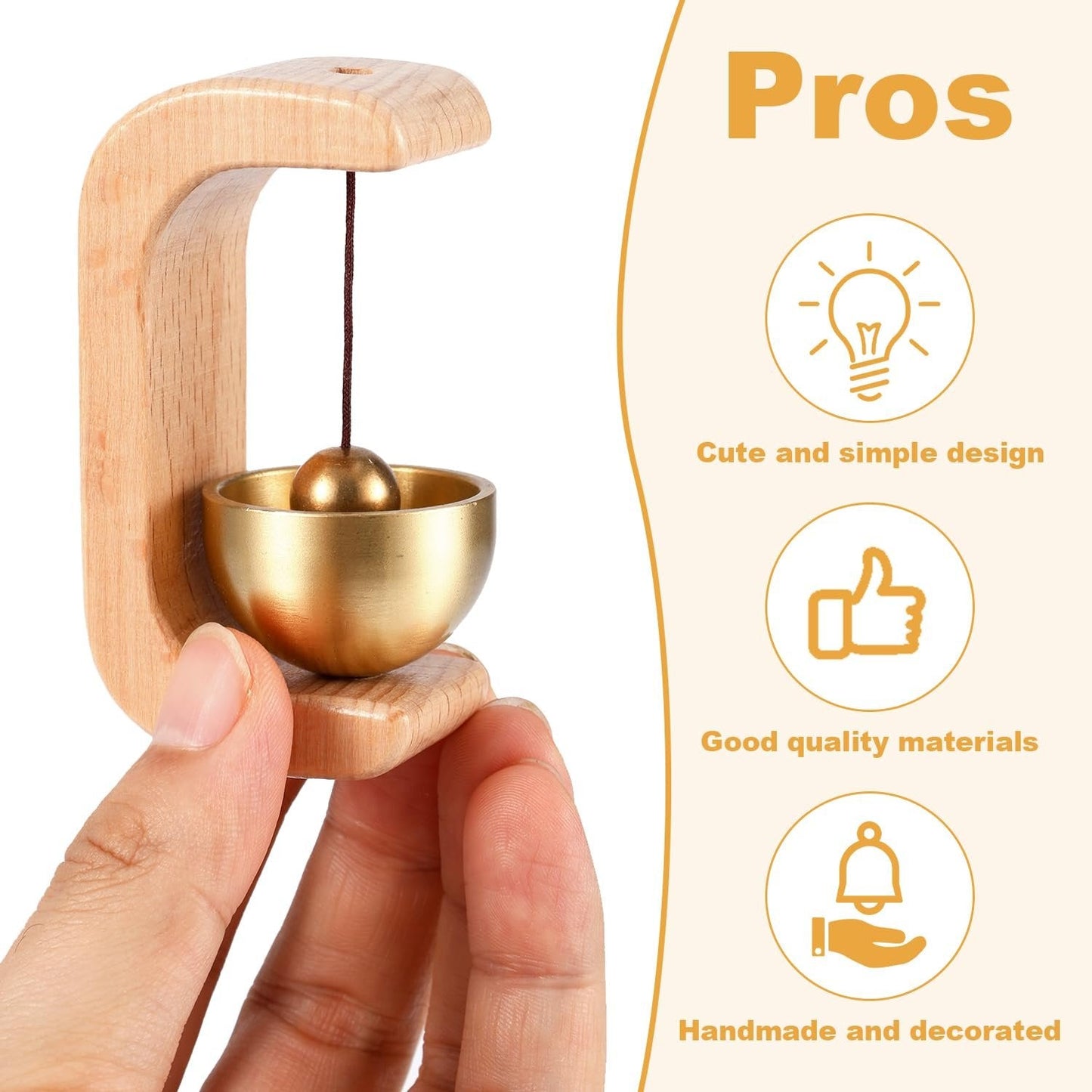 Magnetic Wooden Doorbell