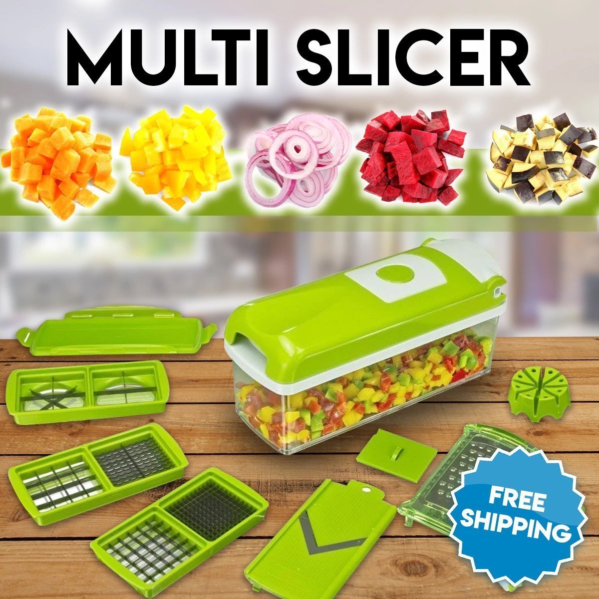 MultiPurpose 12 In 1 - Vegetable And Fruit Chopper/Slicer