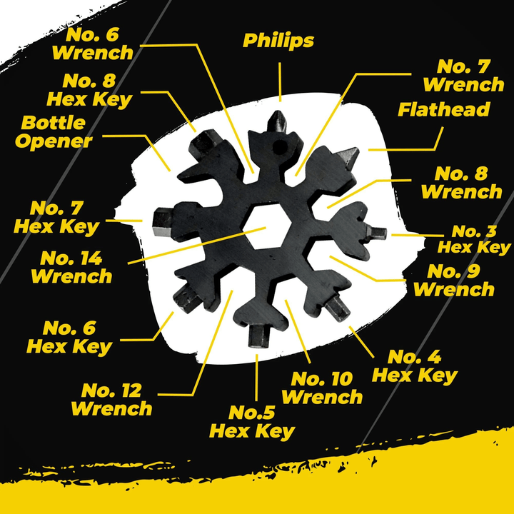 18-in-1 Snowflake Multitool & Multifunction Gadget