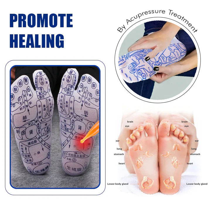 Reflexology Chart Socks With Tool | GREAT DEAL 30% OFF TODAY