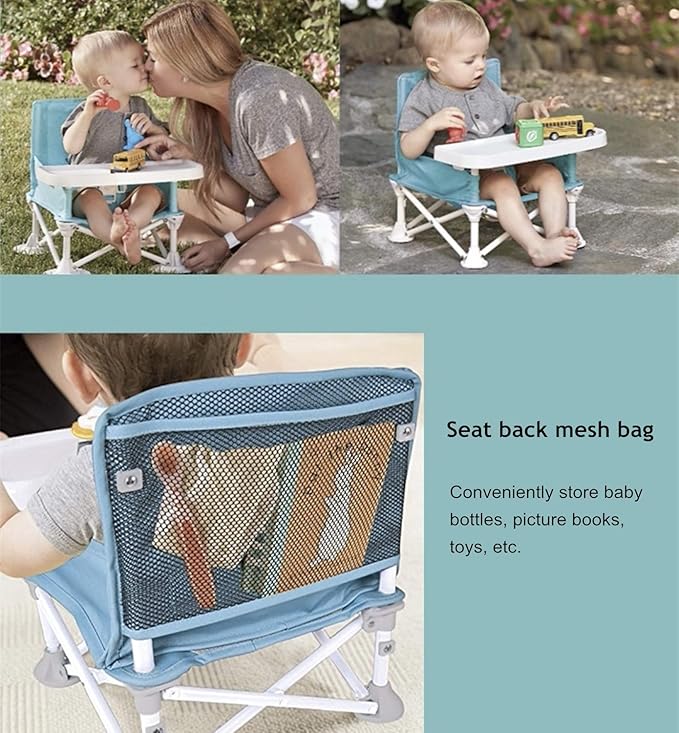 Portable Baby Chair With Removable Tray & Travel Bag