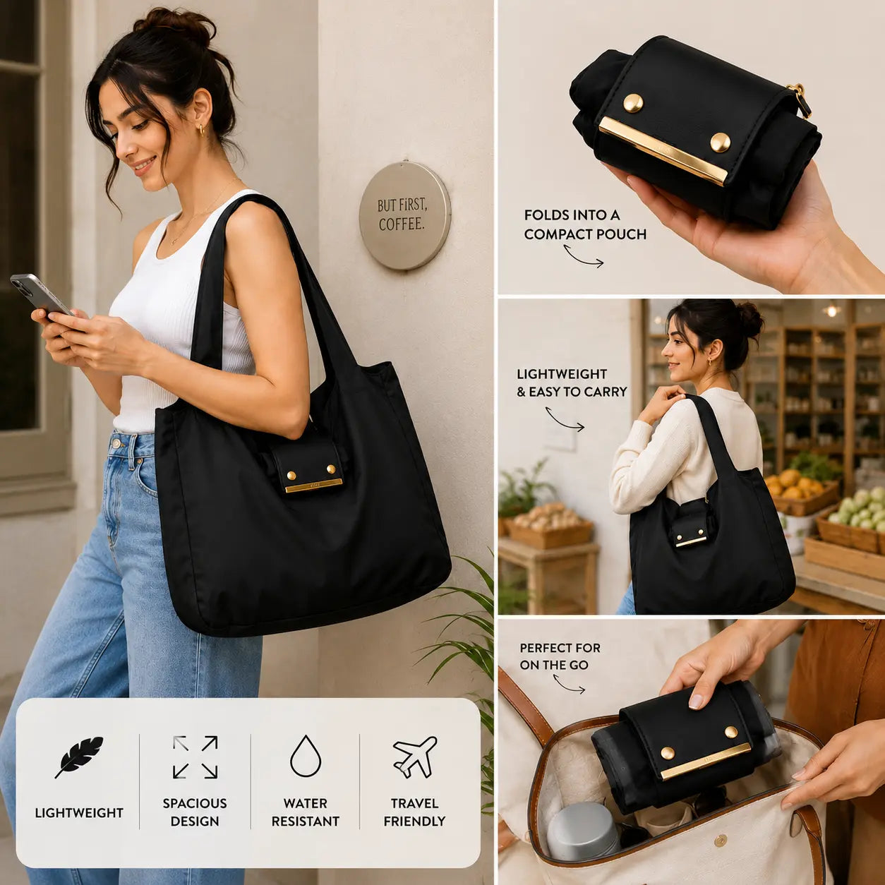 Zeal4deals™ - Keychain Foldable Tote Bag