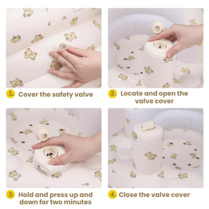 CuddleSeat™ – Premium Infant Sofa for Safe & Supported Sitting | Inflatable | Pediatrician-Backed Baby Sofa