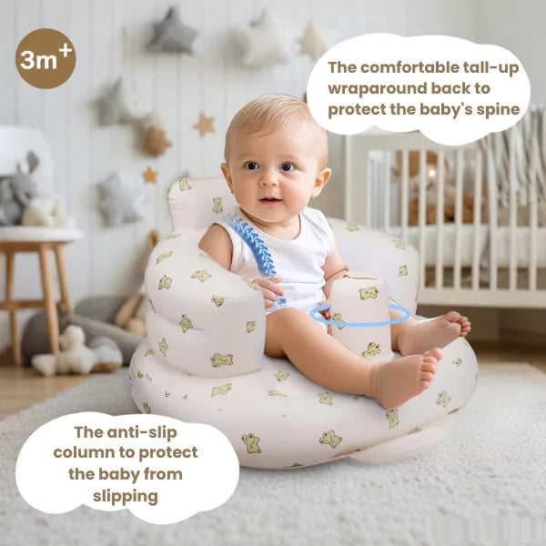 CuddleSeat™ – Premium Infant Sofa for Safe & Supported Sitting | Inflatable | Pediatrician-Backed Baby Sofa