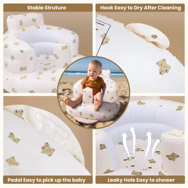 CuddleSeat™ – Premium Infant Sofa for Safe & Supported Sitting | Inflatable | Pediatrician-Backed Baby Sofa