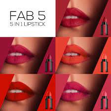 ZEAL4DEALS  (5 IN 1 LIPSTICK) THE FAB-10-COMBO 33%0FF