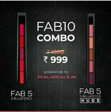 ZEAL4DEALS  (5 IN 1 LIPSTICK) THE FAB-10-COMBO 33%0FF